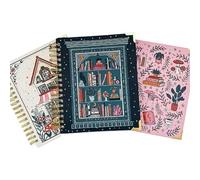 Agenda di lettura per gli amanti dei libri, un diario e un'agenda per gli amanti dei libri da tenere traccia con 12 agende mensili non datate, accessori essenziali, blocco note, regali per (3pcs)