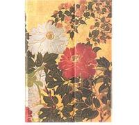 Agenda Diario con Chiusura Magnetica e segnalibro a nastro, copertina rigida, a righe, Midi, Fiori Rinpa, Natsu