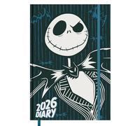Agenda Diario The Nightmare Before Christmas 2026, 12 mesi, Giornaliera, Con Segnalibro, portamatita elastico, Formato A5 cm 15x21h + penna a scatto e segnalibro