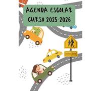 Agenda escolar 2025-2026 A5 para primaria y primer ciclo de secundaria - Semana vista, deberes, tareas, notas, comunicación casa-escuela, tablas de multiplicar, espacio para dibujar