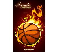 Agenda escolar 2025-2026 Baloncesto: Planificador diario para niñas y niños | material escolar Ideal para Estudiantes de primaria colegio secundaria | Portada Balón