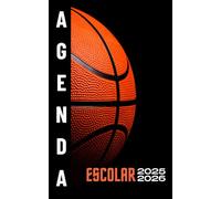 Agenda escolar 2025-2026 Baloncesto: Planificador diario para niñas y niños | material escolar Ideal para Estudiantes de primaria colegio secundaria | Portada Balón