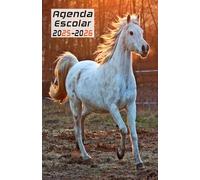 Agenda Escolar 2025 2026 Caballo: Planificador niño niña de primaria y secundaria | 2 Día = 1 Página | De Septiembre de 2025 a Agosto de 2026 | ... práctico 13,97 x 21,59 cm | 215 Páginas