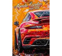 Agenda Escolar 2025 2026: Carrera de coches | Planificador Académica Semana Vista de Agosto 25 a Julio 26 - 1 Semana de 2 Páginas | De lunes a sábado ... para Escuela ... Preparatoria | Formato A5.