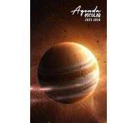 Agenda escolar 2025-2026 Espacio: Planificador diario para niñas y niños | material escolar Ideal para Estudiantes de primaria colegio secundaria | Portada astonomía