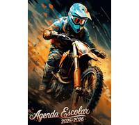 Agenda Escolar 2025 2026 Motociclista: Semanal Para Niños, Niñas, Primaria, Secundaria, Universitario, Estudiantes | De Septiembre 2025 - Agosto 2026 | A5 | Edición en español.