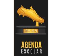 Agenda Escolar 2025-2026: Planificador diario dia por pagina de sep 25 a Jun 26 - Material escolar colegio secundaria estudiante y universitarios - Portada futbol