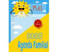 Agenda Familial 2026 A4: Mon Calendrier Familial Mensuel pour 5 Personnes | Organisateur Mensuel Familial 12 Mois pour 5 Personnes(De Janvier2026 à ... | A4, Idée cadeau pour une famille organisée