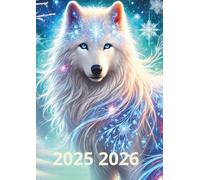 Agenda Fille: Loup | JOURNALIER, 1 jour par page | Format standard 12x17 cm | Primaire, Collège | pour Filles 7 ans 8 ans 9 ans 10 ans | Bleu ... 3eme | Enfant Ado Elève d'école élémentaire