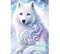 Agenda Fille: Loup Magique | JOURNALIER, 1 jour 1 page | Format Scolaire 12x17 cm | Primaire, Collège | Pour le Filles 7 ans 8 ans 9 ans 10 ans | Rose ... 4eme, 3eme | Enfant Ado Ecole élémentaire