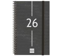 Agenda Finocam YEAR Nero 11,7 x 18,1 cm 2026
