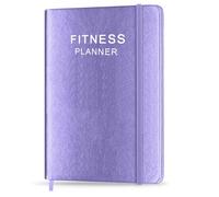 Agenda fitness per donna e uomo, agenda fitness per uomini e donne, formato A5, con copertina rigida, monitoraggio quotidiano della salute e del benessere, viola