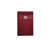 Agenda Giornaliera 2026 con sabato e domenica abbinati cm 14.5x21, Copertina Rigida, 6 Colori Disponibili - Nero, Verde, Blu Navy, Bordeaux, Rosso, Azzurro (Bordeaux)