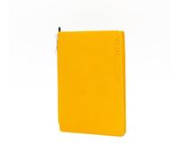 Agenda Giornaliera 2026 Kairos Plus con Penna - Copertina Similpelle, Carta Colorata Coordinata, Taglio Elegante, 4 Colori 10x15cm (Giallo)