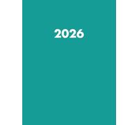 Agenda Giornaliera 2026: Pianificatore Italiano di 12 Mesi da Gennaio a Dicembre 2026 | 365 Giorni | Formato Grande A4 | 1 Pagina al Giorno | Colore Verde Acqua