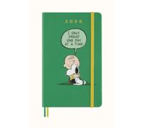 Moleskine Peanuts Daily Planner, Agenda Giornaliera 2026 12 Mesi, con Copertina Rigida, Chiusura Elastica e Adesivi a Tema, Formato Large 13 x 21 cm