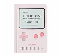 Agenda giornaliera 365 giorni, formato A6, senza data, mini diario per appuntamenti e appuntamenti, design con videogiochi, taccuino (rosa)