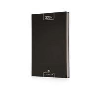 Agenda Giornaliera Alfa - Copertina Balacron Opaco, Carta Bianca, Sabato/Domenica Accoppiati, Colori Assortiti 21x30cm (Nero)