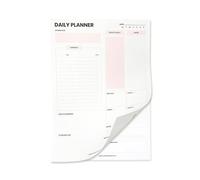 Agenda giornaliera - Blocco per lista delle cose da fare, agenda da 100 giorni, stampata su entrambi i lati, meno sprechi. Planner di lavoro per cose da fare oggi. Planner per la produttività di Ruby