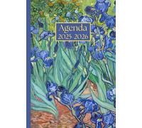 Agenda Giornaliera con orario: Vincent Van Gogh, Iris | 18 mesi, Intervalli di 30 minuti, Da Luglio a Dicembre, Formato A5 | Calendario Mensile con ... Personale, l'ufficio Aziendale e il Diario