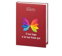 Agenda Giornaliera Maxi 2026 Personalizzabile con Logo e Frase - Ideale per Ricordarti i tuoi Appuntamenti - Agenda 2026 Rossa - Formato A4 21x30cm- Disponibile in Diversi Colori (ROSSO)