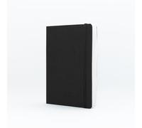 Agenda Giornaliera Morbidosa British con Elastico - Copertina Ecopelle Bicolore, Carta Bianca, Sabato/Domenica Accoppiati - Colori Assortiti 15x21cm (Nero)