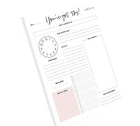 Agenda giornaliera per il fitness, con 60 fogli per il monitoraggio dei pasti per il fitness, blocco note per il monitoraggio degli allenamenti, taccuino portatile per la lettura e le recensioni dei