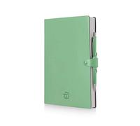 Agenda GIORNALIERA " RICCIOLO CLASSIC " 2025 verde acqua 12 Mesi F.TO A5 21x15 cm blocco fisso con laccio e penna + omaggio segnalibro