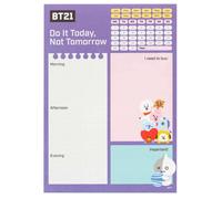 Agenda Giornaliero A5 design Personaggi BT21 con 54 fogli staccabili