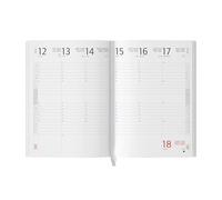Agenda Interno, Ricambio agenda, sabato e domenica abbinati, Ricambio agenda organizer, multilingue IT-GB-FR-DE-ES-PT. (Bianco, 17x24)