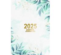 Agenda journalier 2025: Planificateur Journalier Grand Format A4 Français | une page par jour avec heure | 12 mois Janvier a Décembre .