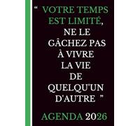 Agenda journalier 2026 format A4: Planning 2026, grand journalier et Calendrier Français pour Organisation Quotidienne et Productivité à la maison, au ... Étudiant, bonne idée cadeau Noël nouvel an