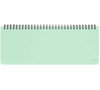 Legami - Planning da Scrivania 13 Mesi, Pastel Mint, Desk Planner Gennaio 2026-Gennaio 2027, Agenda da Tavolo Formato Orizzontale, Spiralata, Una Settimana per Pagina, Rubrica, 27.2 x 10.2, cm