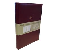 AGENDA Libro Prenotazioni anno 2026 DOPPIA PAGINA GIORNALIERA Deluxe Prestige Professional Rosso Bordeaux F.TO A4 21 x 29,7 cm HOTEL RISTORANTI B&B SIMILPELLE + segnalibro
