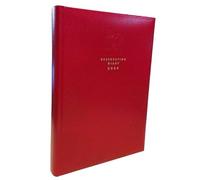 AGENDA Libro Prenotazioni anno 2026 GIORNALIERA Deluxe Prestige Professional copertina elegante imbottita F.TO A4 21 x 29,7 cm HOTEL RISTORANTI B&B SIMILPELLE rosso + segnalibro