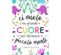 Agenda Maestra 2024 2025 A5: Pianificatore una settimana su due pagine | 12 mesi | regalo maestre fine anno | elementare nido asilo | formato piccola