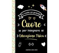 Agenda Maestra Educazione Fisica 2024 2025: Pianificatore settimanale e mensile | formato piccola a5 | una settimana su due pagine | 12 mesi | regalo ... | nido asilo elementare scuola secondaria