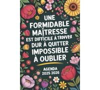 Agenda Maitresse 2025 2026 A5: Cadeau Maitresse D'école | Joli Planificateur Semainier Personnalisé Pour Les Maitresses