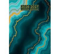 Agenda Mensile 2026-2027: Un Planner Semplice per 2 Anni con Panoramiche Annuali e Spazio per le Note