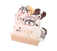 Agenda Mensile Con Spazio Di Scrittura Fronte-retro - Calendario Per Cani, 12 Cartoline Con Cuccioli In Design Divertenti Calendario 2026 | Per Centrotavola Da Tavolo Da Lavoro Per Famiglie Adulte