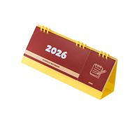 Agenda mensile portatile per 2026 da scrivania con blocco note e rilegatura a pettine, per la pianificazione quotidiana dell'ufficio e della casa