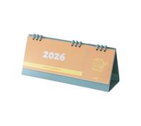 Agenda mensile portatile per 2026 da scrivania con blocco note e rilegatura a pettine, per la pianificazione quotidiana dell'ufficio e della casa