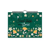 Agenda mensile senza data con copertina impermeabile e scrittura fluida, agenda for studenti, giornaliera tema floreale motivazione personale(Style 02)