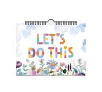 Agenda mensile senza data con copertina impermeabile e scrittura fluida, agenda for studenti, giornaliera tema floreale motivazione personale(Style 03)