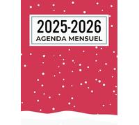 Agenda Mensuel 2025-2026: Planificateur Mensuel 24 Mois, Du 1 janvier 2025 jusqu'a le 31 Décember 2026, 1 Mois sur 2 Pages, Format a4.