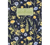 Agenda Mensuel 2026-2028: Calendrier de 3 Ans de Janvier 2026 à Décembre 2028 - 1 Mois sur 2 Pages || Planificateur Organisateur de 36 Mois avec Jours Fériés || Grand Format - Français