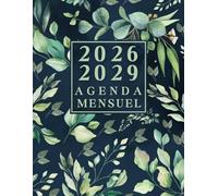 Agenda Mensuel 2026-2029 quatre ans: Planificateur 48 Mois, Du 1 janvier 2026 jusqu'a le 31 Décember 2029, |Théme: fleurs simples |