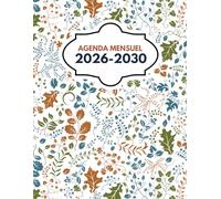Agenda Mensuel 2026-2030: 5 ans Du 1 Janvier 2026 jusqu'a le 31 Décember 2030 avec Les Jours Fériés et Les Observances