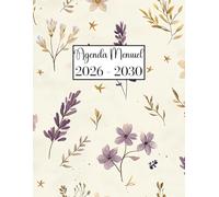 Agenda Mensuel 2026-2030: A4, Cinq ans, de janvier 2026 à décembre 2030