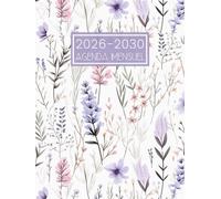 Agenda Mensuel 2026-2030: Calendrier Organisateur de 5 Ans de Janvier 2026 a Décembre 2030 || 60 Mois Planificateur avec Jours Fériés - 1 Mois sur Deux Pages || Grand Format - Français